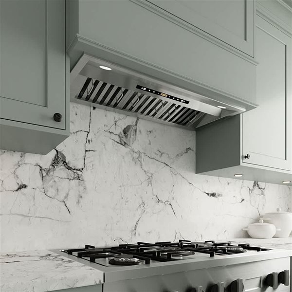Streamline Formia 34-in Stainless Steel Convertible Insert 350CFM Range Hood