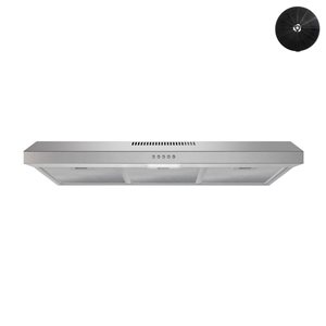 Streamline Arezzo 36-in Stainless Steel Convertible Undermount 80CFM Range Hood