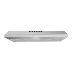 Streamline Rapolla 36-in Stainless Steel Ducted Undermount 80CFM Range Hood