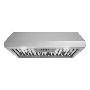 Streamline Loculi 30-in Stainless Steel Ducted Undermount 406CFM Range Hood