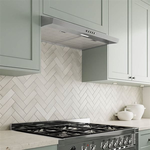 Streamline Almone 30-in Stainless Steel Ducted Undermount 80CFM Range Hood