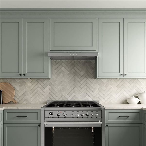 Streamline Almone 30-in Stainless Steel Ducted Undermount 80CFM Range Hood