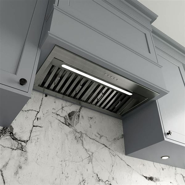 Streamline Alcamo 28-in Stainless Steel Ducted Insert 350CFM Range Hood