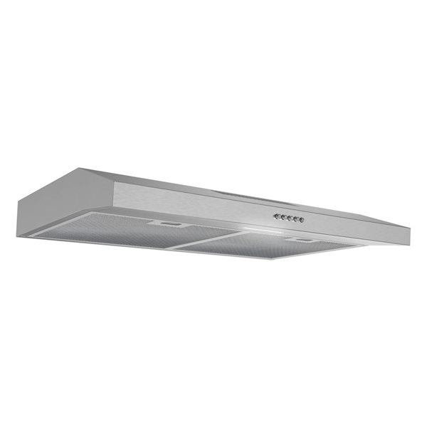 Streamline Ausa 30-in Stainless Steel Convertible Undermount 80CFM Range Hood