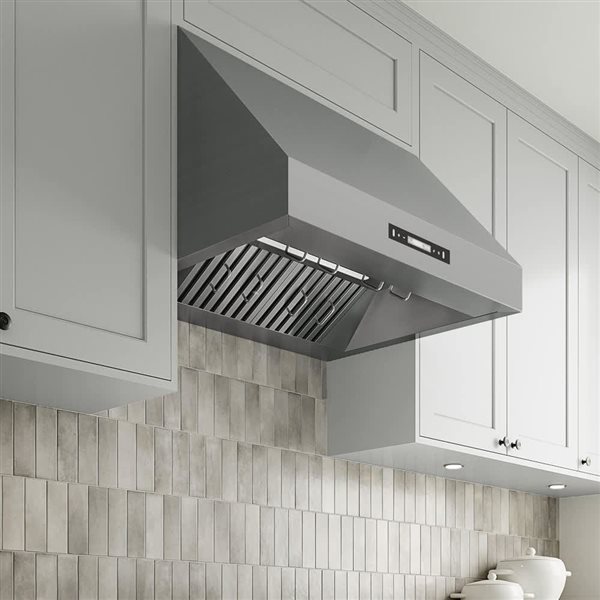 Streamline Dezzo 30-in Stainless Steel Ductless Undermount 350CFM Range Hood