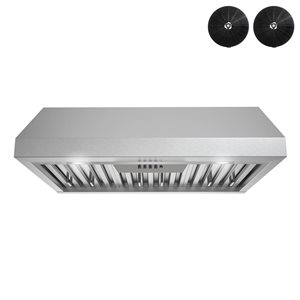 Streamline Anfo 30-in Stainless Steel Convertible Undermount 406CFM Range Hood