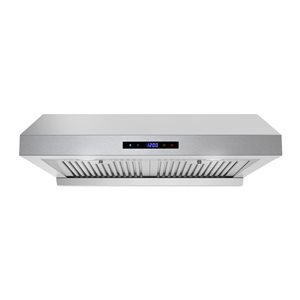 Streamline Andrano 30-in Stainless Steel Ducted Undermount 406CFM Range Hood