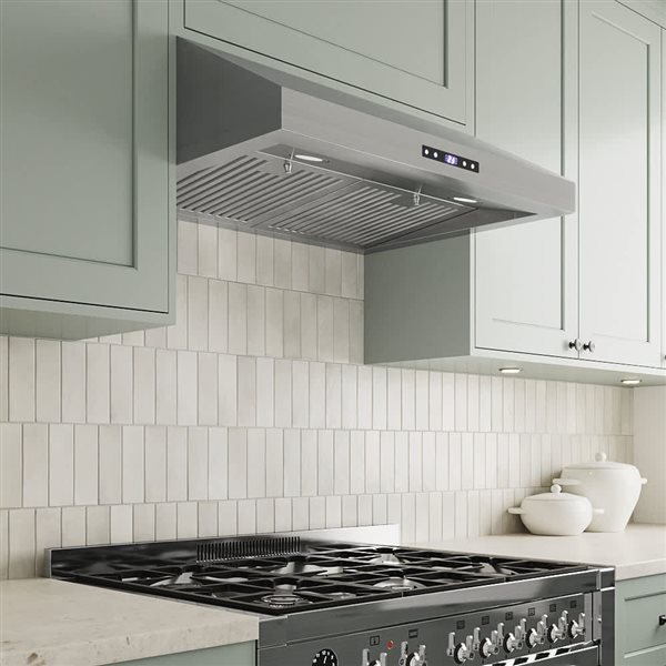 Streamline Andrano 30-in Stainless Steel Ducted Undermount 406CFM Range Hood