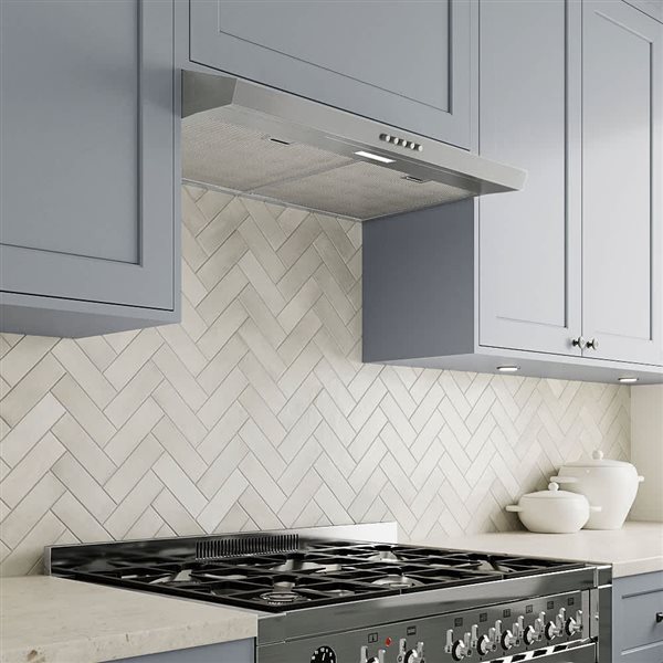 Streamline Anapo 30-in Stainless Steel Ductless Undermount 80CFM Range Hood