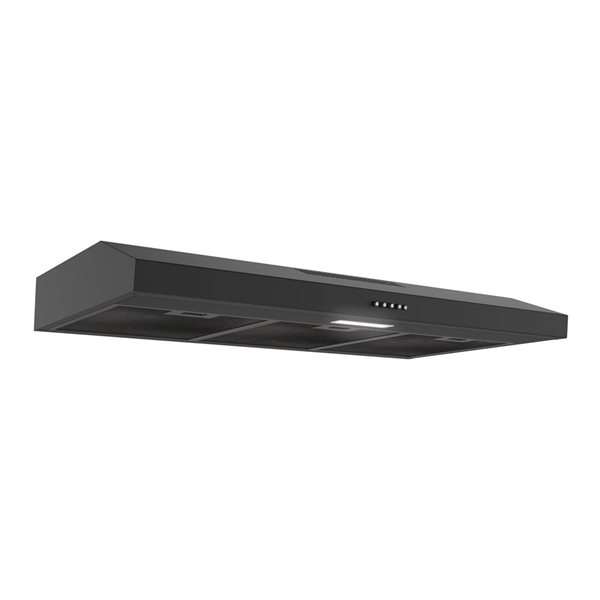 Streamline Cosenza 36-in Grit Black Ductless Undermount 80CFM Range Hood