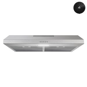 Streamline Valmorea 30-in Stainless Steel Ductless Undermount 80CFM Range Hood