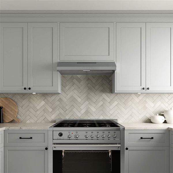 Streamline Ferla 30-in Stainless Steel Ducted Undermount 80CFM Range Hood