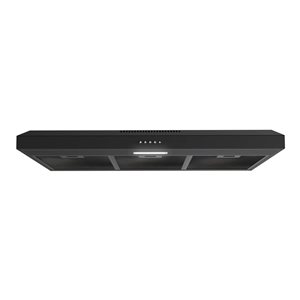 Streamline Lecce 36-in Grit Black Ducted Undermount 80CFM Range Hood