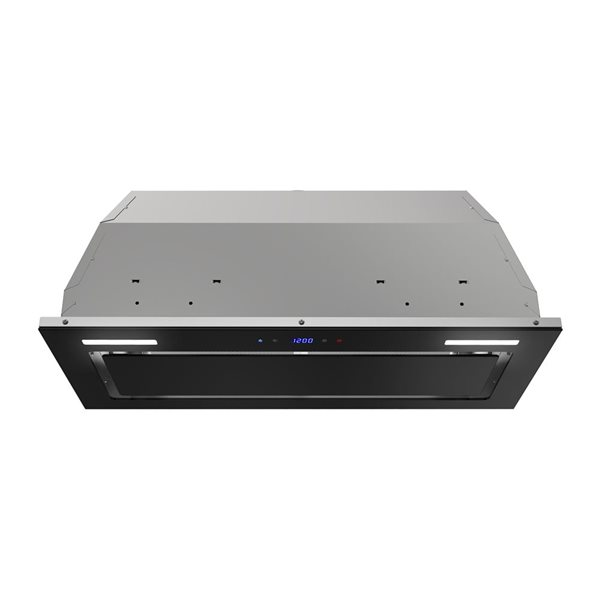 Streamline Crosa 28-in Glossy Black Ducted Insert 350CFM Range Hood