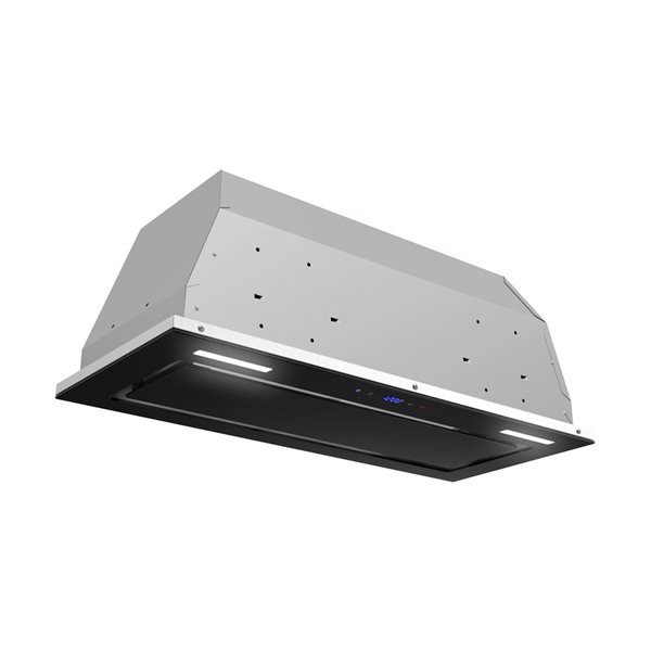 Streamline Crosa 28-in Glossy Black Ducted Insert 350CFM Range Hood