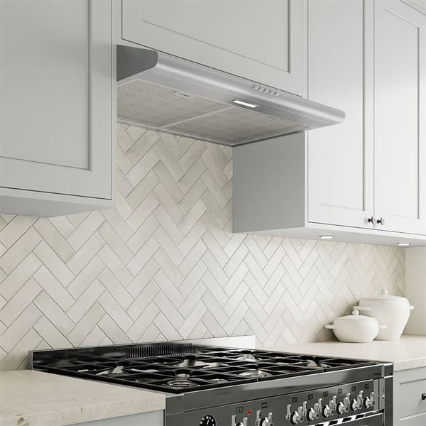 Streamline Trieste 30-in Stainless Steel Ducted Undermount 80CFM Range Hood