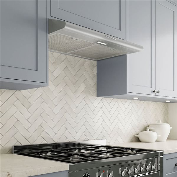 Streamline Tribano 30-in Stainless Steel Ductless Undermount 80CFM Range Hood