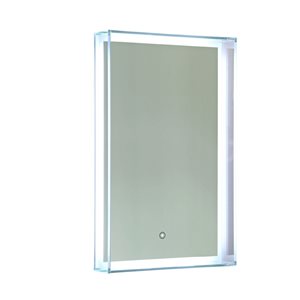 Vanity Art 20 x 32-in Frameless Wall-Mounted LED Lighted Bathroom Vanity Mirror w/ Touch Switch