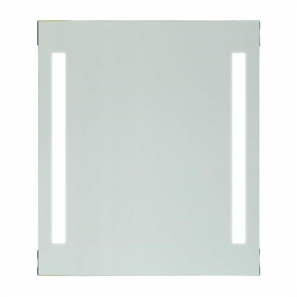 Vanity Art 24 x 28-in Frameless Wall-Mounted LED Lighted Bathroom Vanity Mirror w/ On/Off Switch