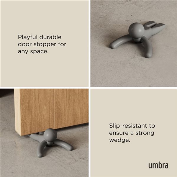 Umbra Buddy 6-in L Grey Plastic Doorstop