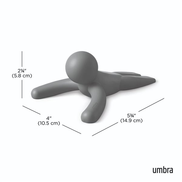 Umbra Buddy 6-in L Grey Plastic Doorstop