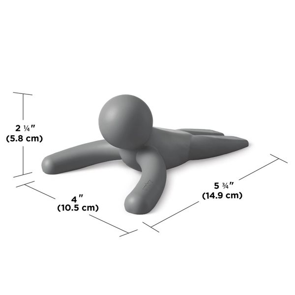 Umbra Buddy 2-Pack 6-in L Grey Plastic Doorstop