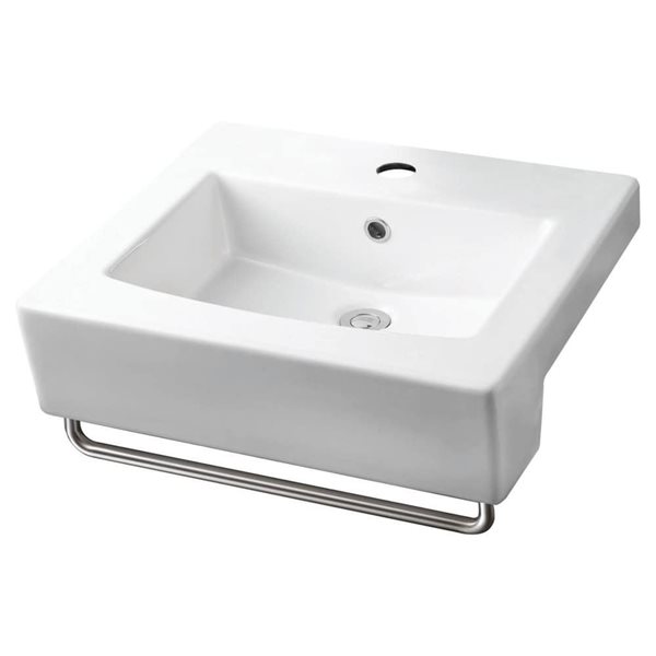 American Standard Boxe Semi-Countertop Bathroom Sink w/ Centre Hole Only in White