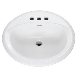 American Standard Rondalyn Drop-In Bathroom Sink w/ 4-in Centreset in White