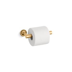 KOHLER Purist Pivoting Toilet Paper Holder in Vibrant Brushed Moderne Brass