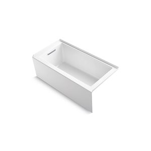 KOHLER Underscore 60 x 30-in Alcove Bathtub w/ Left Drain in White