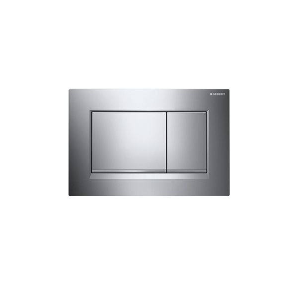 Geberit Sigma30 Dual Flush Actuator Plate in Polished Chrome/Matte Chrome