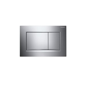 Duravit Sigma30 Dual Flush Actuator Plate in Polished Chrome/Matte Chrome