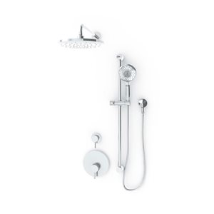 American Standard Canis 9.5-L/min Chrome Rain Showerhead + Diverter + Slide Bar and Hand Shower Kit
