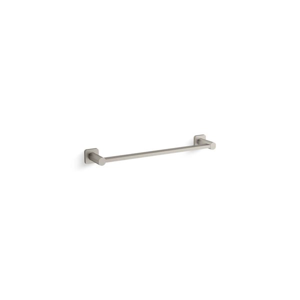 KOHLER Parallel 18-in Towel Bar in Vibrant Brushed Nickel
