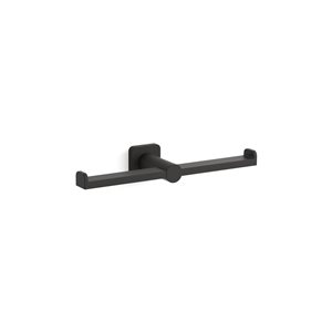 KOHLER Parallel Double Toilet Paper Holder in Matte Black