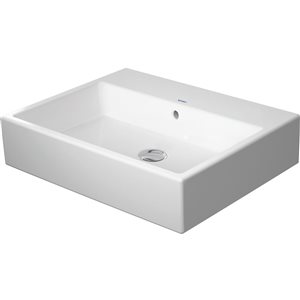 Duravit Vero Air 23 5/8-in Wall Mount Bathroom Sink w/ Overflow and No Faucet Hole in White