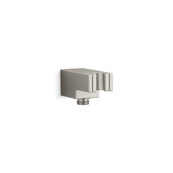 KOHLER Statement Brushed Nickel Wall Mount Hand Shower Holder w/ Supply Elbow and Check Valve