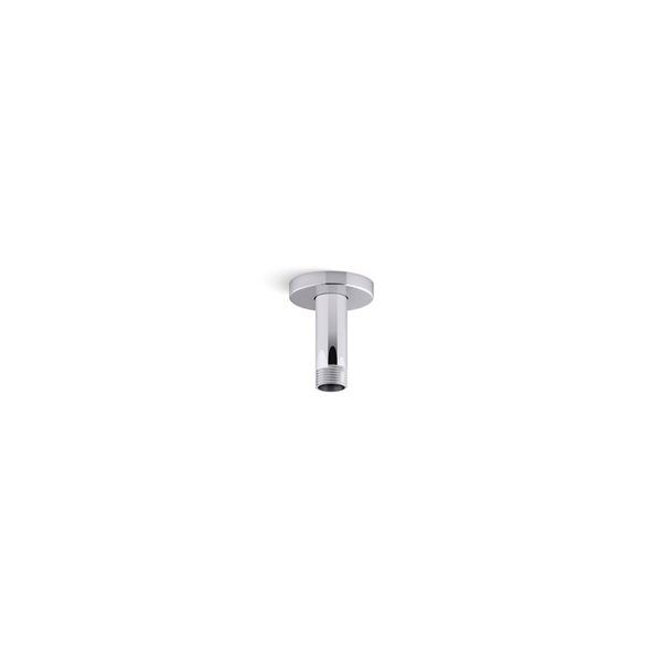 KOHLER Statement Chrome 3-in Wall Mount Single-Function Rain Shower Head Arm and Flange