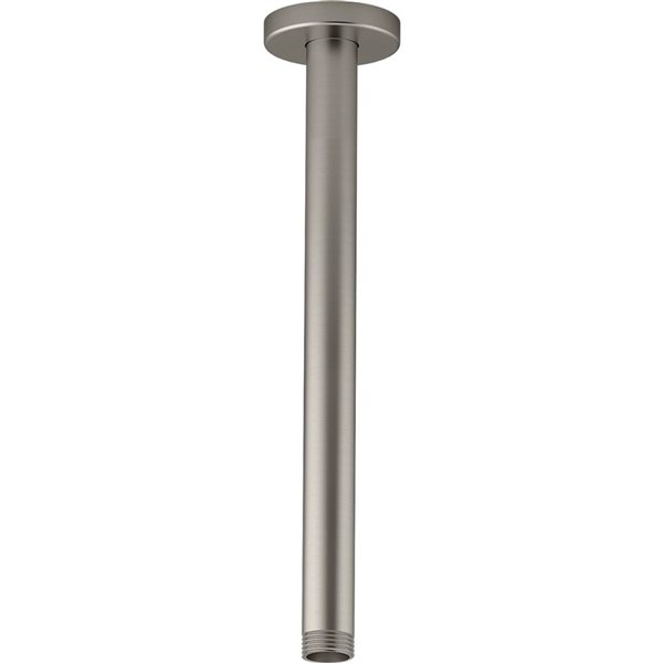 KOHLER Statement Brushed Nickel 12-in L Ceiling Mount Single-Function Rainhead Arm and Flange