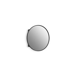 KOHLER Verdera 24-in Round Framed Medicine Cabinet in Matte Black