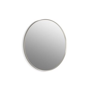 KOHLER Essential 36-in Round Framed Mirror in Brushed Nickel