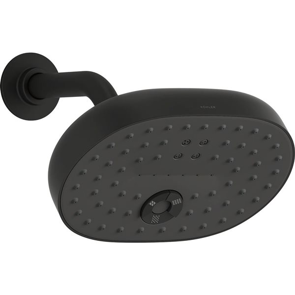 KOHLER Statement Matte Black 2.5-gal/min Three-Function Shower Head