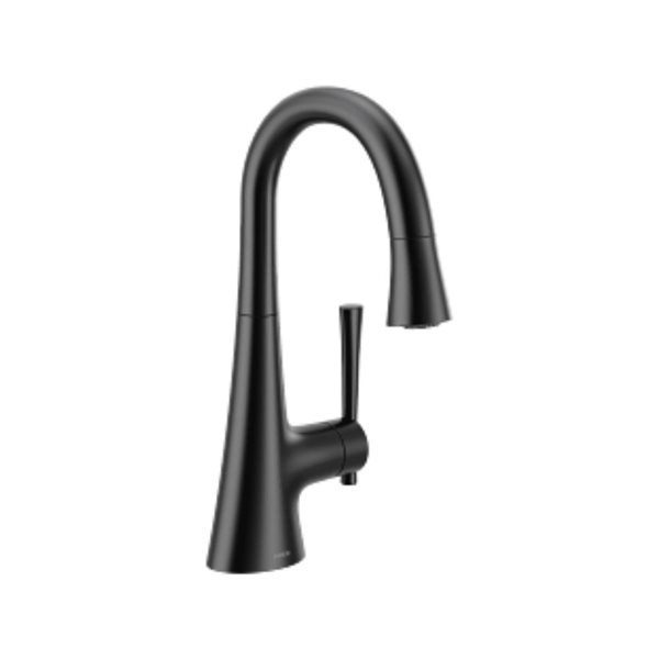 MOEN Kurv Matte Black One-Handle High Arc Bar Faucet