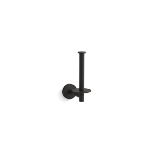 KOHLER Elate Matte Black Vertical Toilet Paper Holder