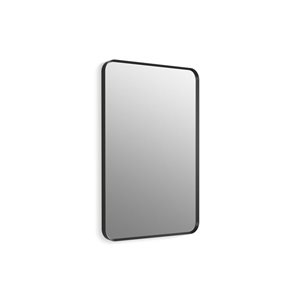 KOHLER Essential 24 x 36-in Rectangular Framed Mirror in Matte Black