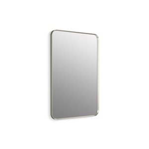 KOHLER Essential 24 x 36-in Rectangular Framed Mirror in Brushed Nickel