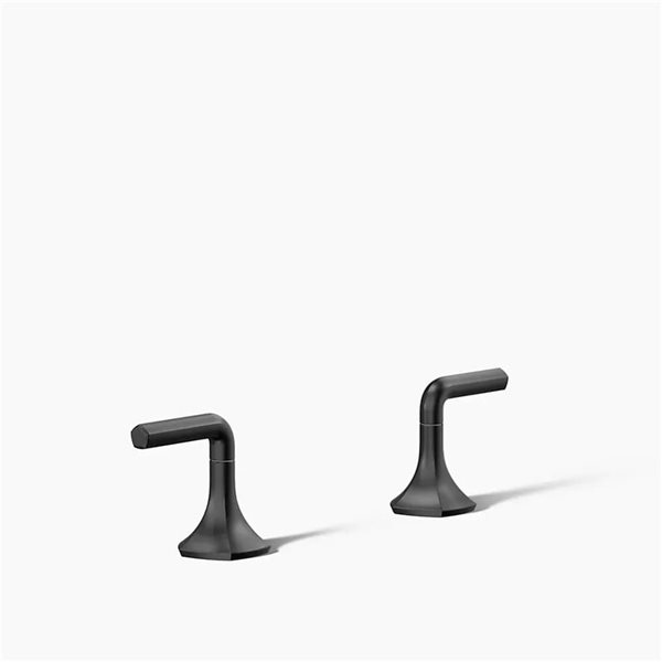 KOHLER Occasion Matte Black Set of 2 Lever Shower Handles