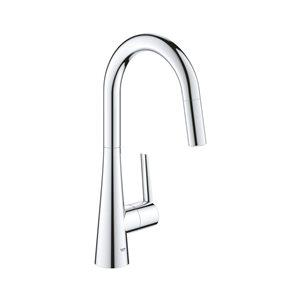GROHE Zedra 1-Handle Pull-Down Kitchen Faucet Dual Spray in StarLight Chrome