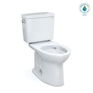 TOTO Drake Cotton White Two-Piece Elongated 1.28 GPF Universal Height Toilet