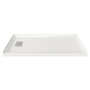 American Standard Studio 60 x 30-in Single Threshold Shower Base w/ Left-Hand Outlet in White